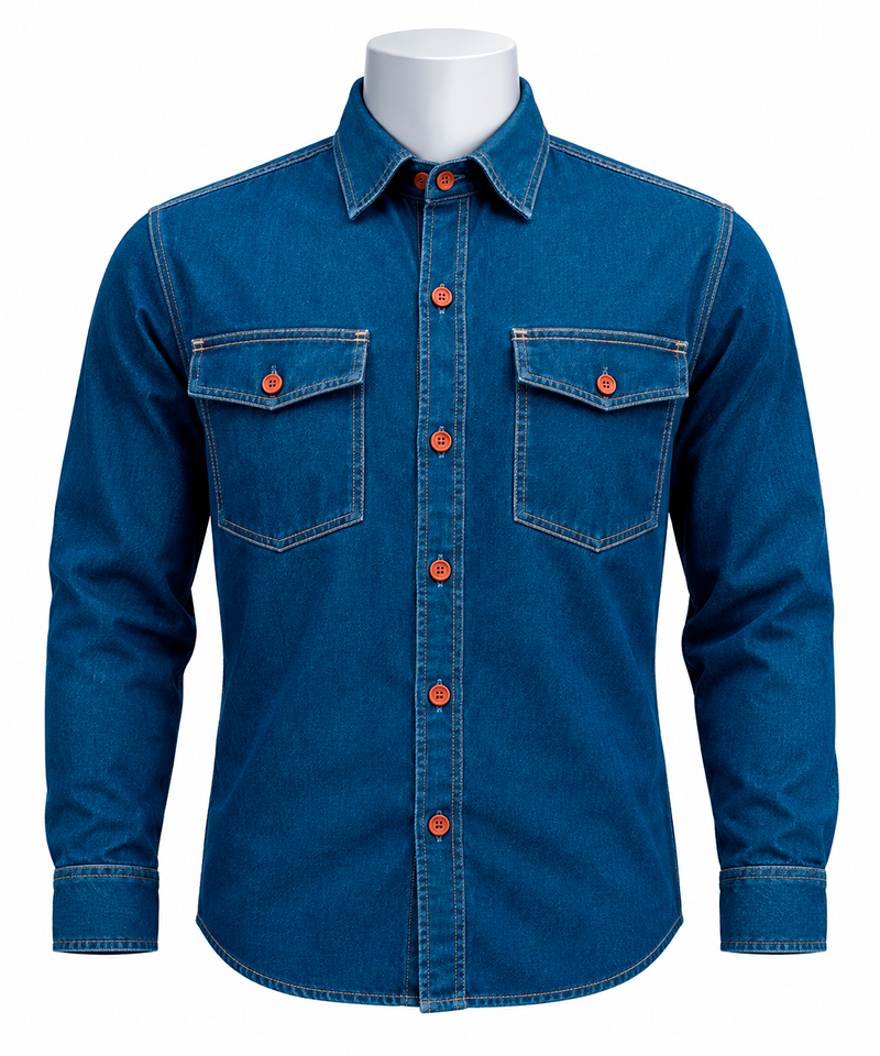 Camisa Jeans Azul